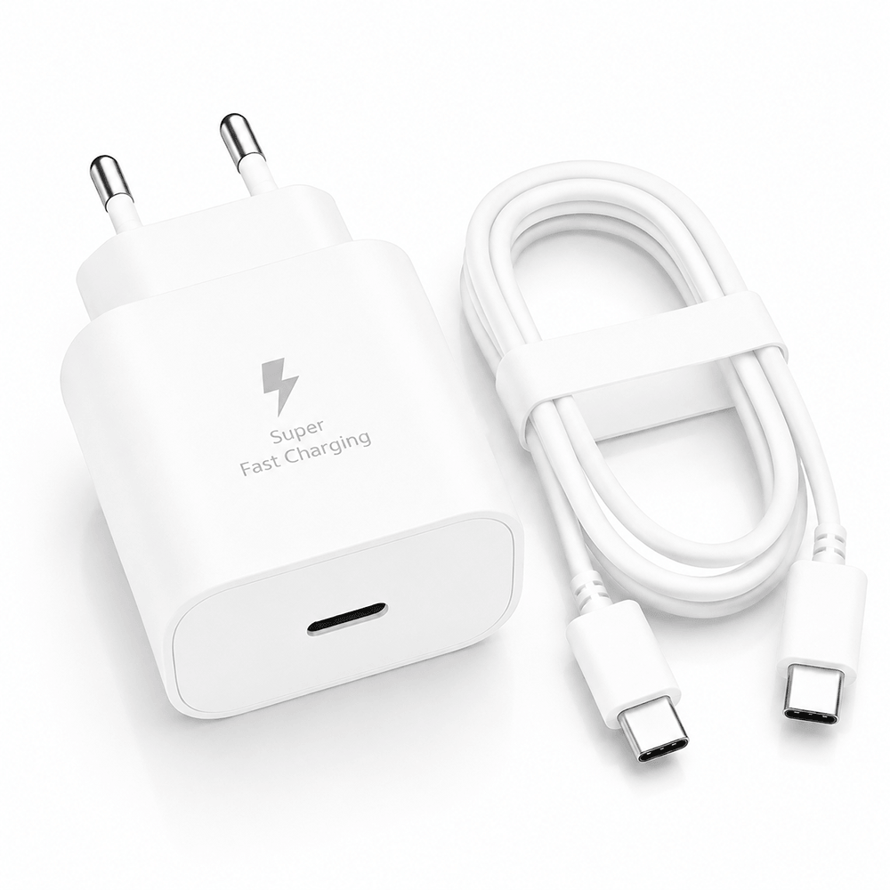 45W Super Fast 2.0 Charging USB-C Power Adapter With Type-C Cable – Samsung Compatible