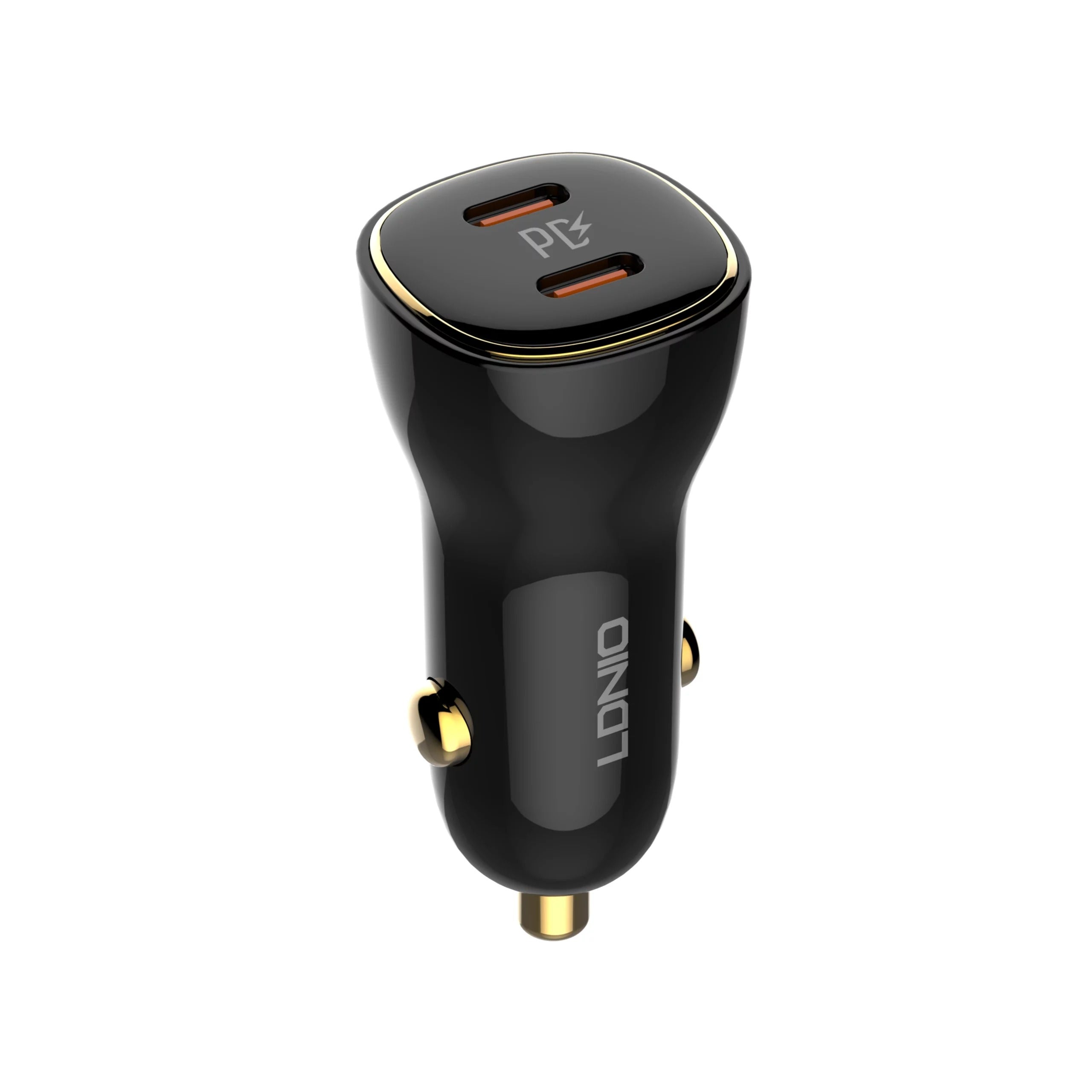 LDNIO Dual USB-C 60W Car Charger (C104)