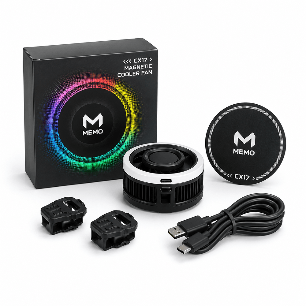 MEMO CX17 Magnetic Phone Cooler – RGB Gaming Mobile Cooling Fan (5V)