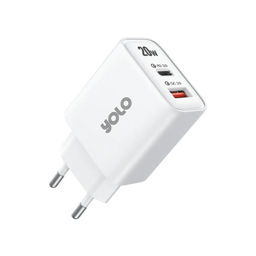 Charger Y-201 20W Dual Port Fast Charger By Yolo