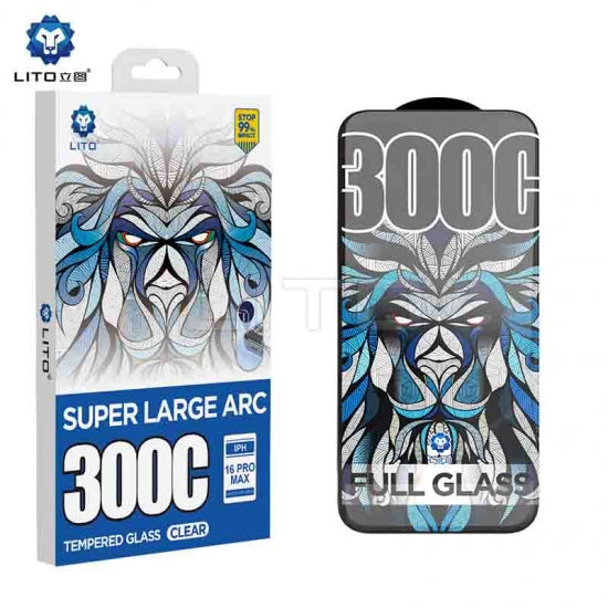 LITO 300C Super Large ARC Tempered Glass | iPhone 15–17 Series
